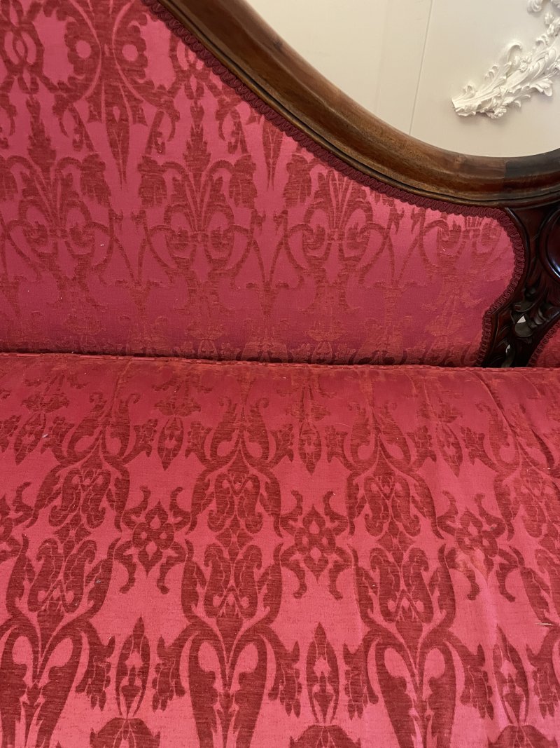 Outstanding Quality Antique Victorian Carved Mahogany Chaise Longue - Image 9